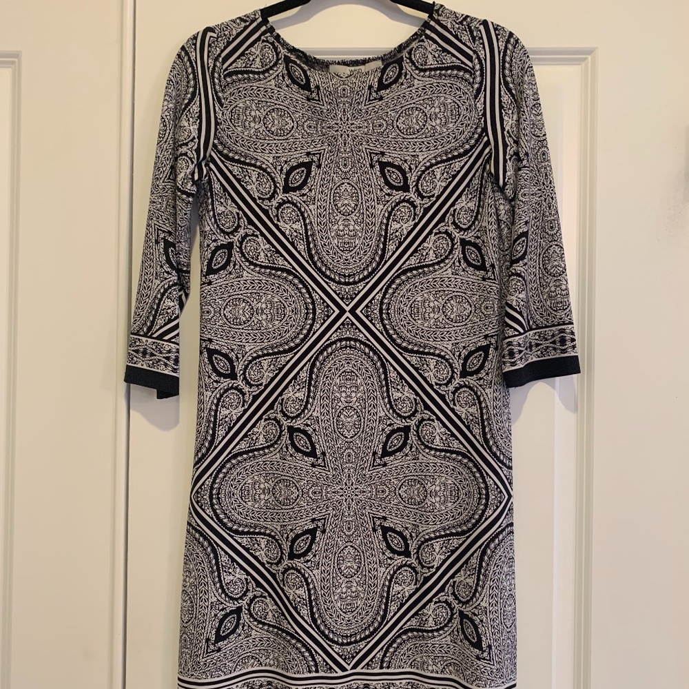 Wisp Black and White Paisley dress